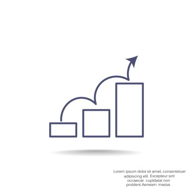 Grafik simgesi üzerinde Eğri ok