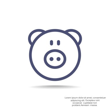 Domuz kafa basit web simgesi