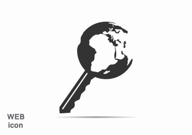 Dünya web simgesi anahtarı