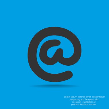 Geniş e-posta işareti web simgesi