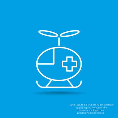 Basit helikopter web simgesi