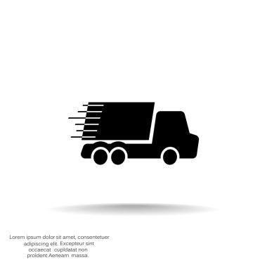 Hızlı teslimat kavramı üzerinde basit kamyon