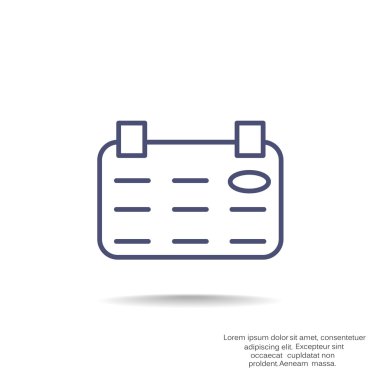 Takvim basit web simgesi yaprak