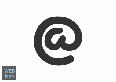 Geniş e-posta işareti web simgesi