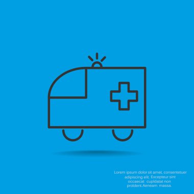 Ambulans araba web simgesi