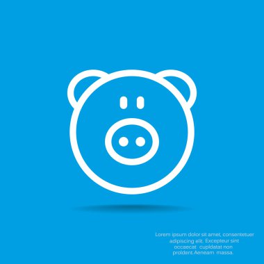 Domuz kafa basit web simgesi