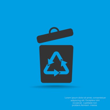 Atık geri dönüşüm sembolü ile okları