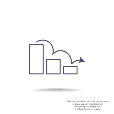 Grafik simgesi üzerinde Eğri ok