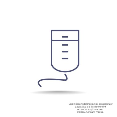 Damla sayacı basit web simgesi