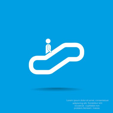 Adam yürüyen merdiven, bilgi işareti