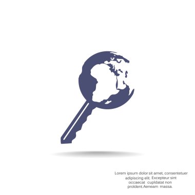 Dünya web simgesi anahtarı