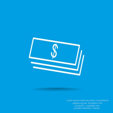 Dolar web simgesi yığını