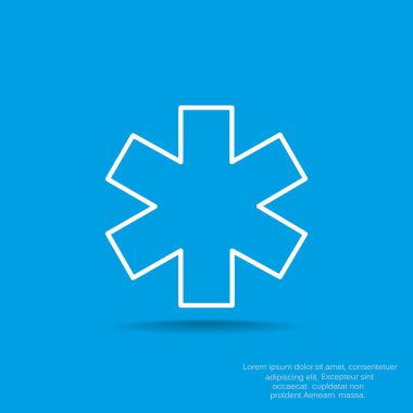 Tıp sembolü basit web simgesi