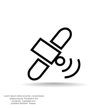 Uzay İstasyonu ince çizgi simgesi