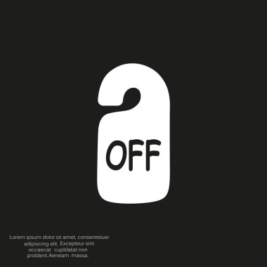 Etiket asılı üzerinde yazıt