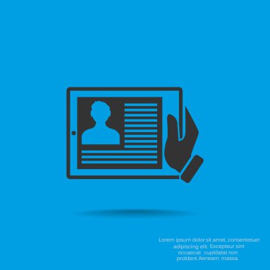 Dijital tablet basit web simgesi