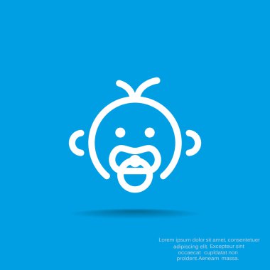 Bebek emziği ile basit simgesi