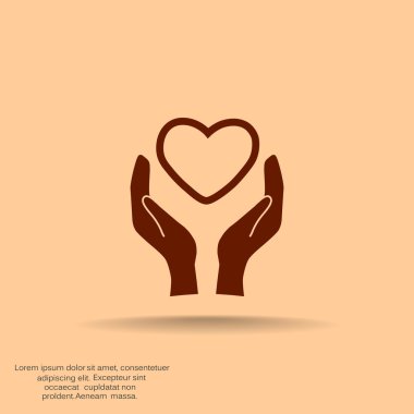 Kardiyoloji sembol basit simgesini