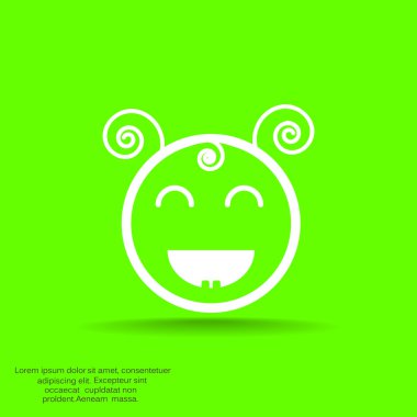 Mutlu bir çocuk yüzü doodle