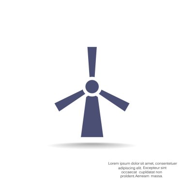 Rüzgar jeneratör simgesi