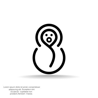 Basit çizgiler bebek bebek simge