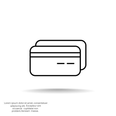 Plastik kart basit web simgesi