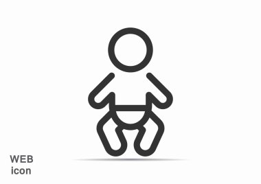 Basit çizgiler bebek bebek simge