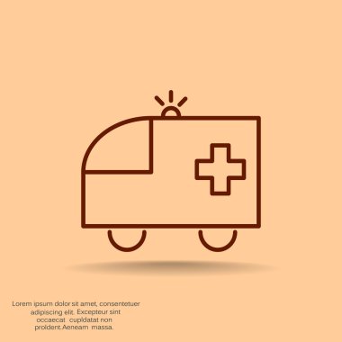 Ambulans araba web simgesi