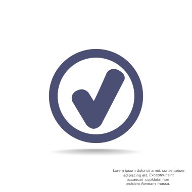 Chek işareti ile kene simgesi