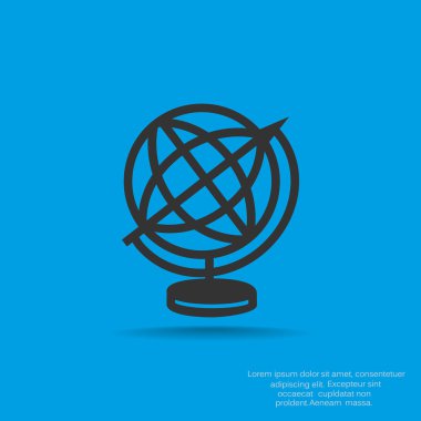 Basit küre web simgesi 