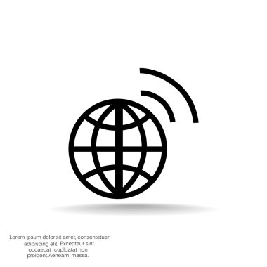 Basit küre web simgesi 