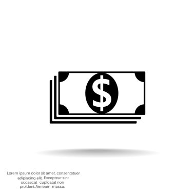 Dolar web simgesi yığını