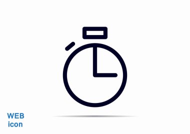 Simple stopwatch web icon clipart