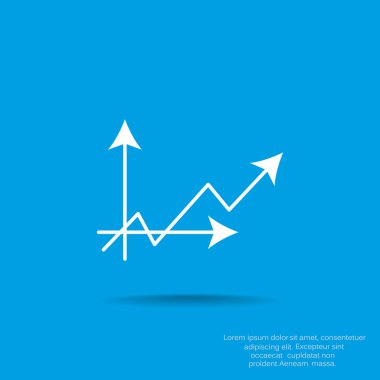 Grafik simgesi üzerinde Eğri ok