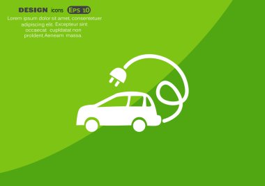 Elektrik araba basit web simgesi