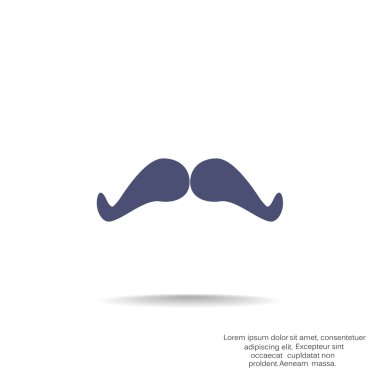 Doodle bıyık basit web simgesi