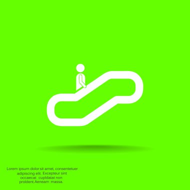 Adam yürüyen merdiven, bilgi işareti