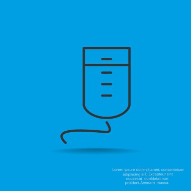 Damla sayacı basit web simgesi