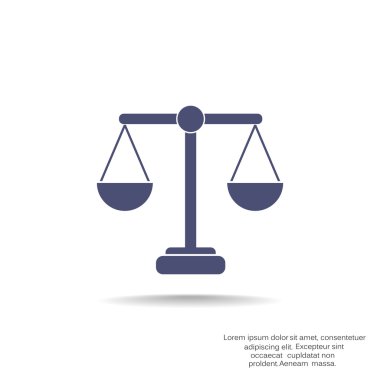 Adalet basit web simgesi ölçekleri