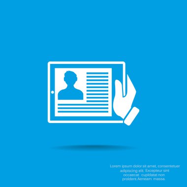 Dijital tablet basit web simgesi