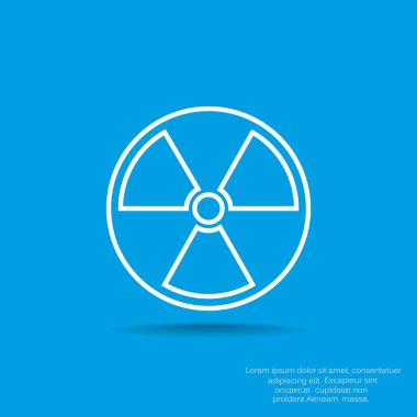 Bir radyasyon işaret basit simgesi