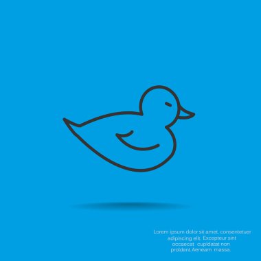 Oyuncak ördek yavrusu anahat web simgesi