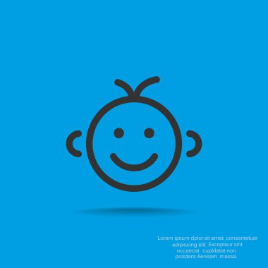 Mutlu bir çocuk yüzü doodle