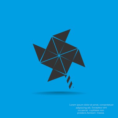 Rüzgar jeneratör simgesi