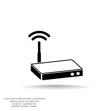 Dalgalar web simgesi ile modem