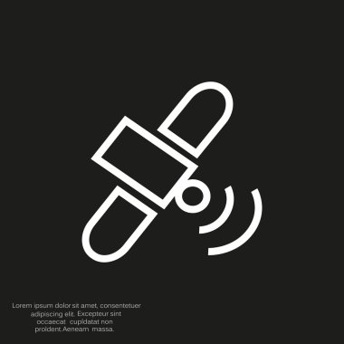 Uzay İstasyonu ince çizgi simgesi