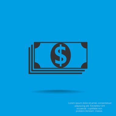 Dolar web simgesi yığını