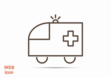 Ambulans araba web simgesi