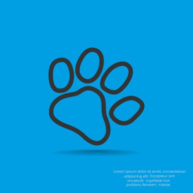 Köpek pençe parça basit simgesi