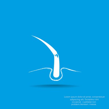 Hasarlı saçın web simgesi